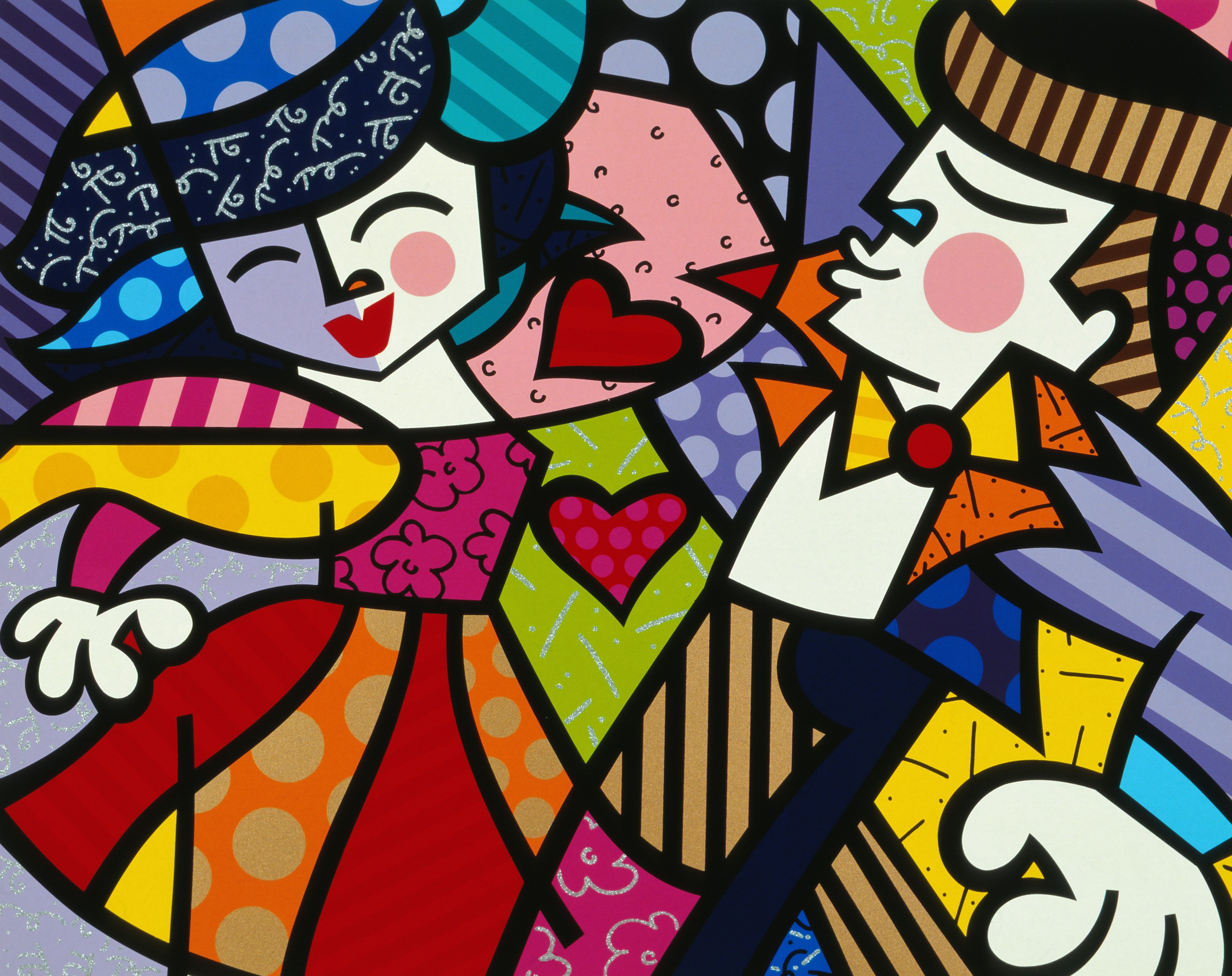 Romero Britto, Swing,  2000, Siebdruck auf Papier