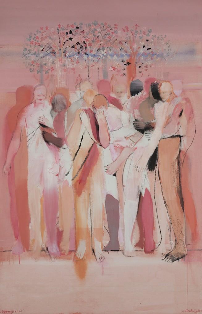 Michael Hedwig, Baumgrenze, 2013, Acryl auf Baumwolle
