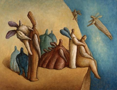 Zeljko Lapuh, „Die Grenze des Himmels“, Öl auf Leinwand, 1987