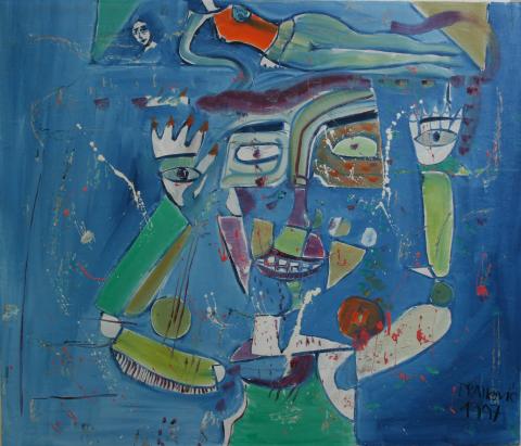 Petar Brajkovic, “Wahnsinn”, Öl auf Leinwand, 1997