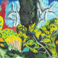 Edo Murtic, Mediterranean Garden, Watercolour, 1997