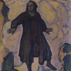 Koloman Moser, Allegorical Figure, Oil on Canvas, 1915